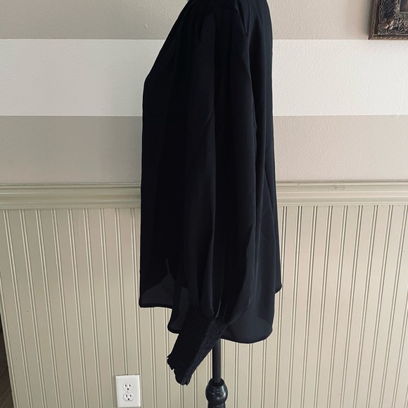 T Tahari plus Size 1X Blouse Black 100% Polyester 🆕 New - Picture 9 of 13